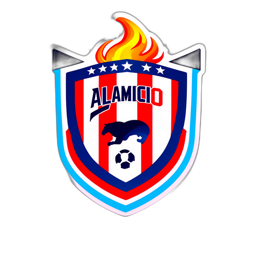 Feuriges Design des Atlético Madrid Logos