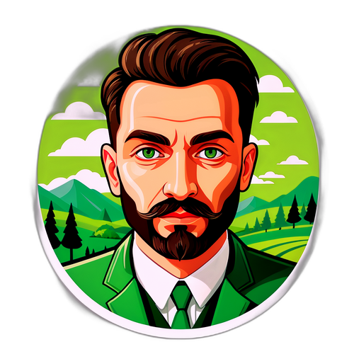 Zsolt Semjén stílizált portréja