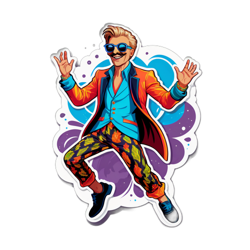 Autocolant Emil Rengle dansând