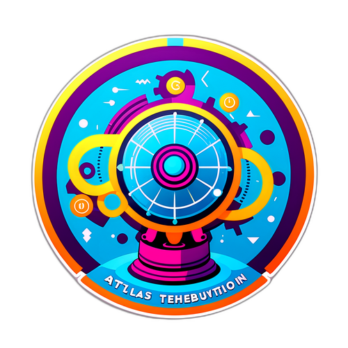 Абстрактная графика с элементами 3i/Atlas, символизирующая технологический прогресс и эволюцию.