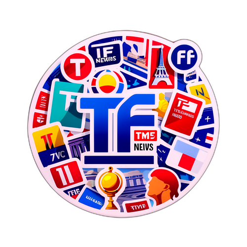 TF1 Nieuws Logo met Franse Cultuursymbolen