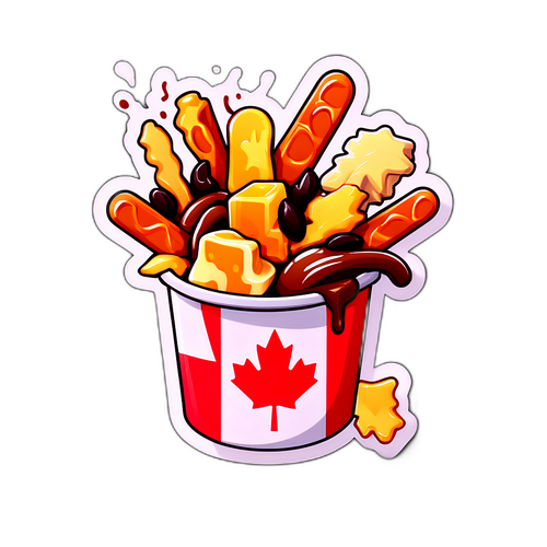 Hauska design erilaisista kanadalaisista ruoista