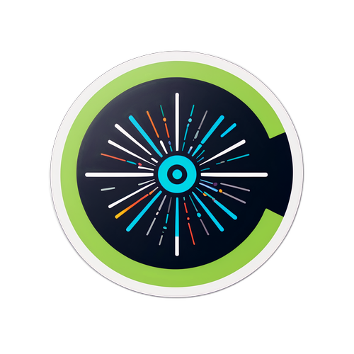 數據分析與現代科技視覺化貼紙