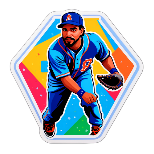 Dynamic Baseball Play Sticker