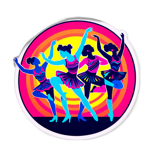 Danseurs sous des lumières colorées