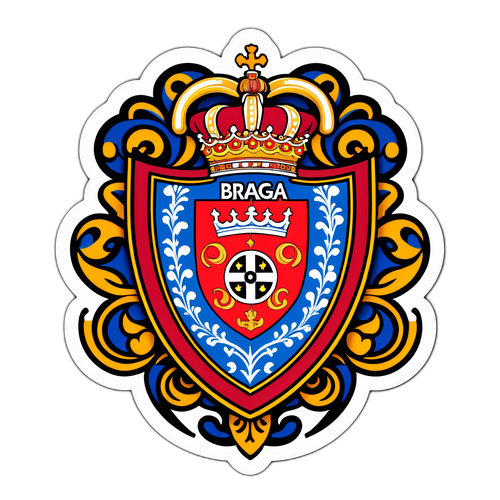 Autocolant artistic cu emblema clubului Braga