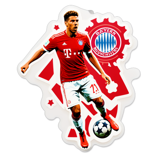 Adesivo do Bayern de Munique com Jogador Destaque