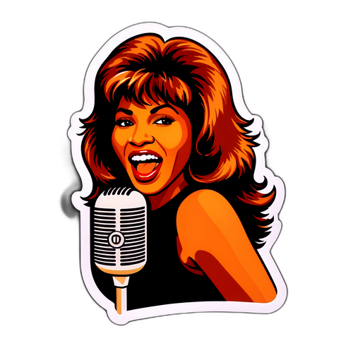 Retro Theme Sticker Celebrating Tina Turner