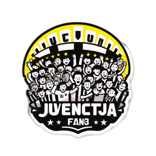 Sticker cu fani entuziaști ai Juventus