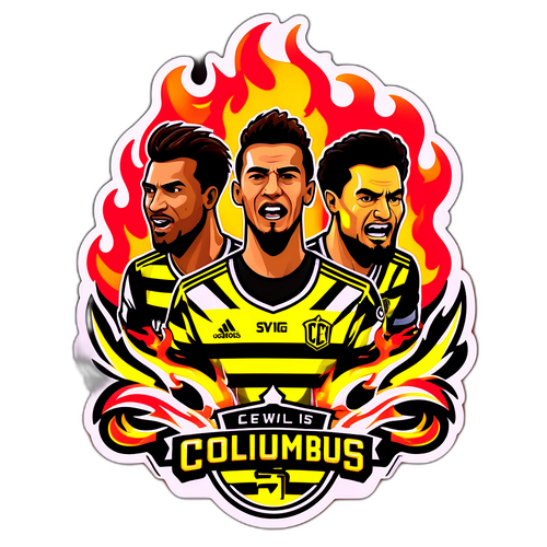 Desain Stiker Pertandingan Columbus Crew vs León