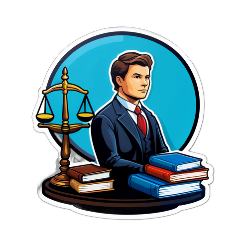 Sticker Elegante de Dias Toffoli em Posição Reflexiva