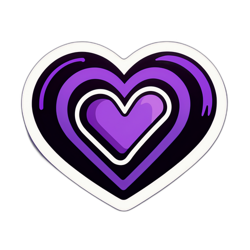 Σχέδιο αυτοκόλλητου με το λογότυπο Twitch και παλμούς καρδιάς