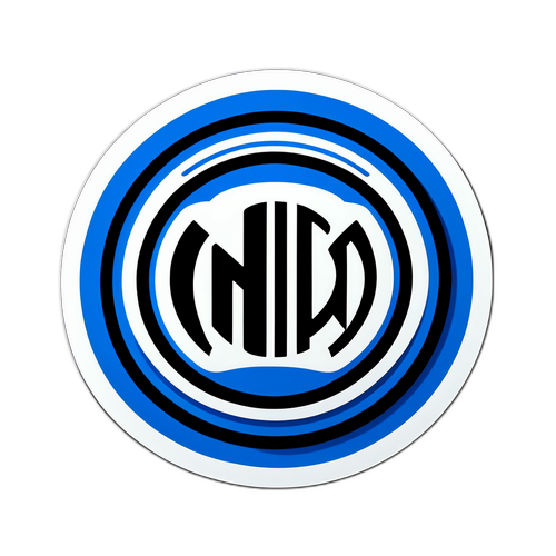 สติกเกอร์โลโก้ทีมฟุตบอลอินเตอร์และข้อความประทับใจแฟนบอล