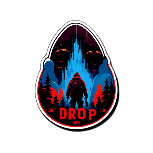 สติกเกอร์ที่มีบรรยากาศมืดมนและน่าหวาดเสียวจากภาพยนตร์ "The Drop 3"