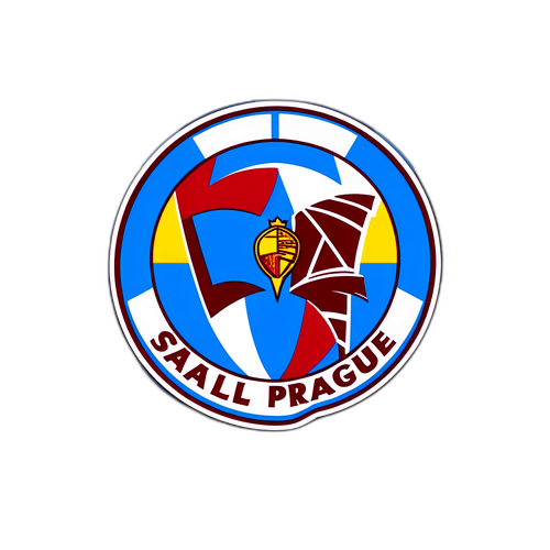 Aufkleber für das Fußballspiel Rijeka gegen Sparta Prag