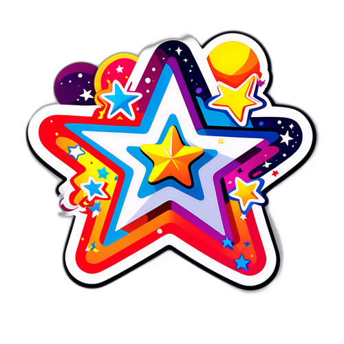 Színes és vidám matrica a "Star in Star All Stars" tehetségműsorról