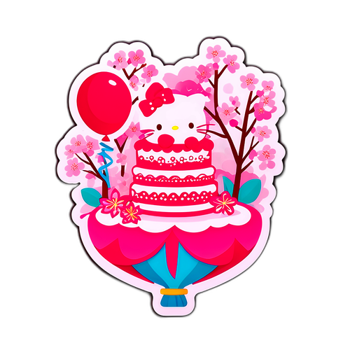櫻花主題生日派對貼紙