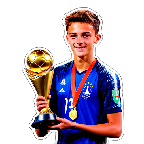 Hình ảnh cầu thủ trẻ cầm cúp vô địch UEFA Euro U-19