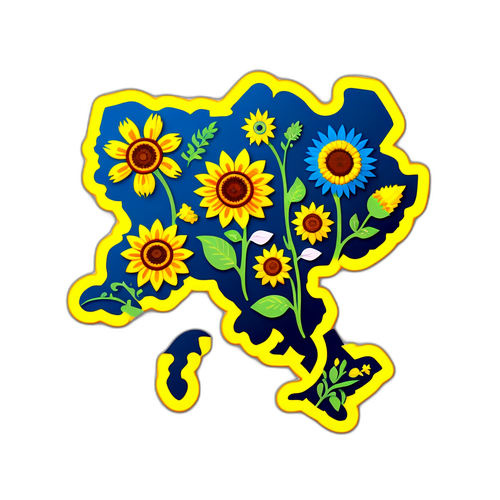 Styliserad karta av Ukraina