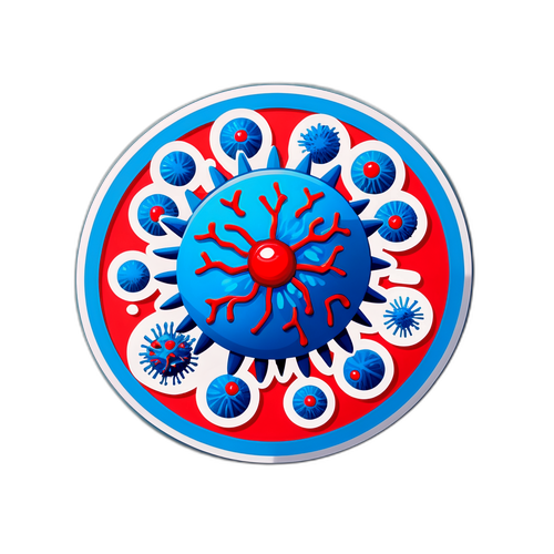 Edukacyjna naklejka o grypie