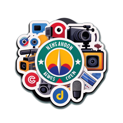 Sticker na may Temang Balita