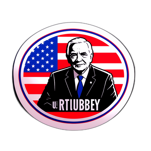 Sticker de Urtubey con fondo político y frases inspiradoras