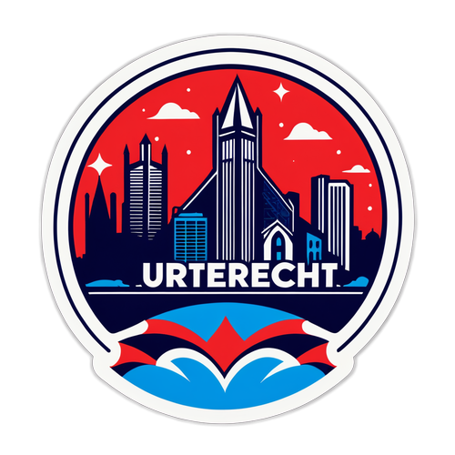 FC Utrecht Logo met Utrecht Skyline