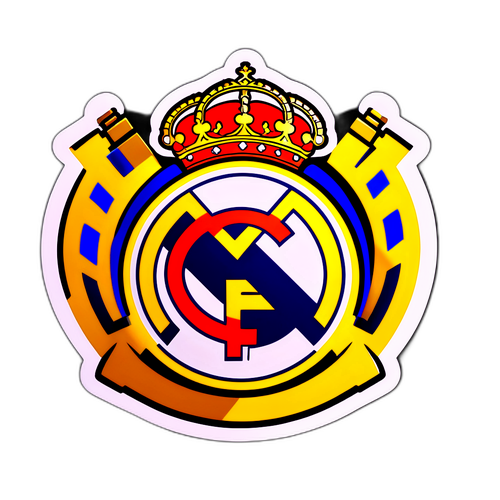 Real Madrid Logo med Fotballelementer