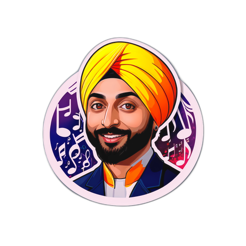 दिलजीत दोसांझ का जीवंत स्टिकर