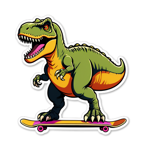 Der T-Rex ist zurück: Warum dieser coole Dino auf Skateboards einfach jedem das Wasser reicht!