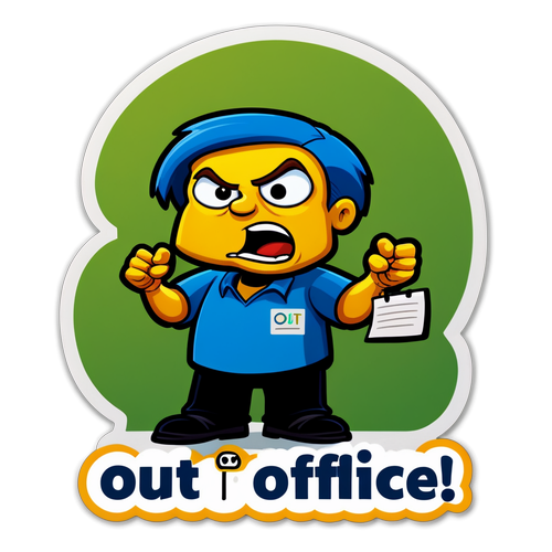 Frustrated Outlook Outage Sticker