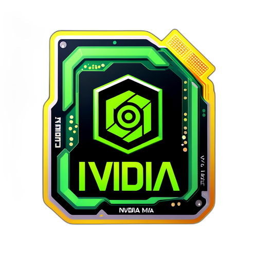 Дизайн с логотипом Nvidia на фоне компьютерных чипов