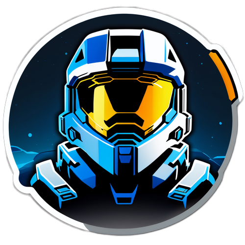 Halo-Logo mit futuristischem Hintergrund