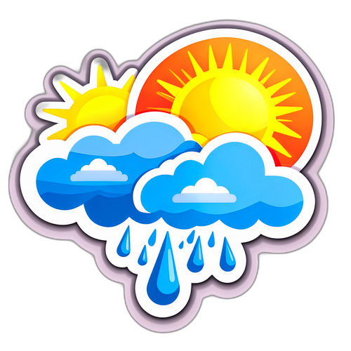 สติกเกอร์สภาพอากาศสดใส