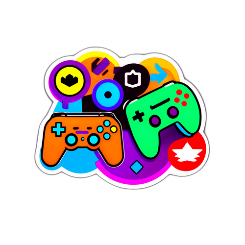 Autocollant d'éléments emblématiques de jeux vidéo