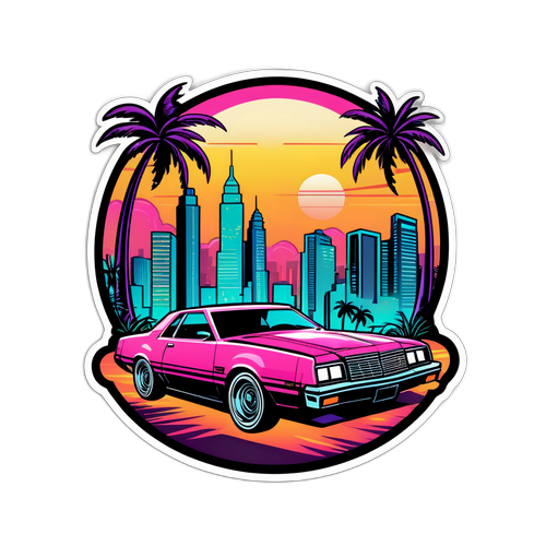 ग्रैंड थेफ्ट ऑटो 6 प्रेरित कूल स्टिकर