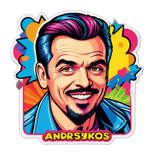 Αυτοκόλλητο Pop Art του Ανδρέα Μικρούτσικου