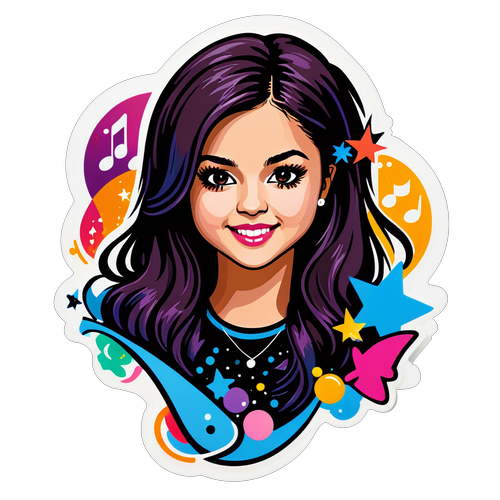 Unlock the Magic: Selena Gomez in Sparkling Whimsy—Music Notes and Fun Await!