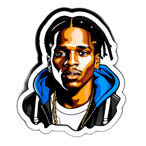 Portrait artistique d'ASAP Rocky