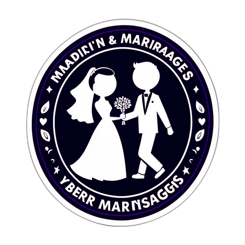 Evlilik Dönüm Noktalarını Vurgulayan Sticker