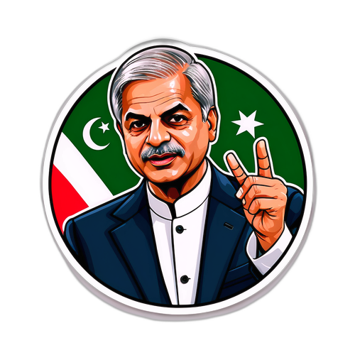 राजनीतिक-थीम वाला स्टीकर: शहबाज शरीफ