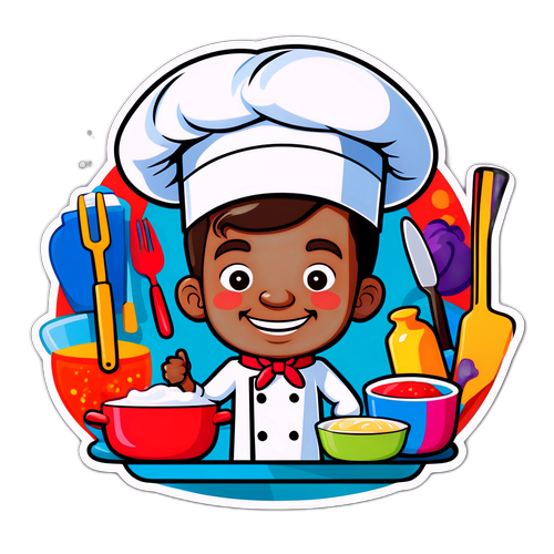 Sticker Giocoso di Chef