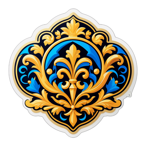 Autocollant artistique par Raphael Arnault, capturant des éléments de luxe et d'élégance