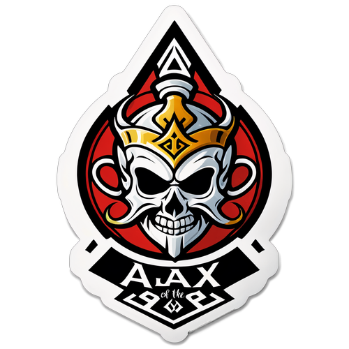 Ajax Sticker met het Slogan 'The Sons of the Gods'