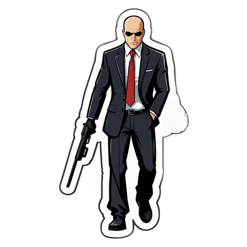 Cooler Auftragskiller im Anzug