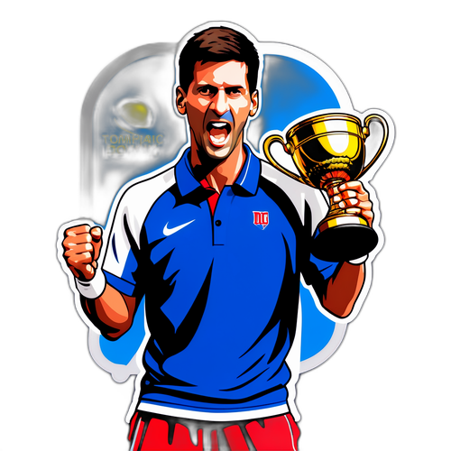 Sticker ni Novak Djokovic na Nagdiriwang ng Tagumpay