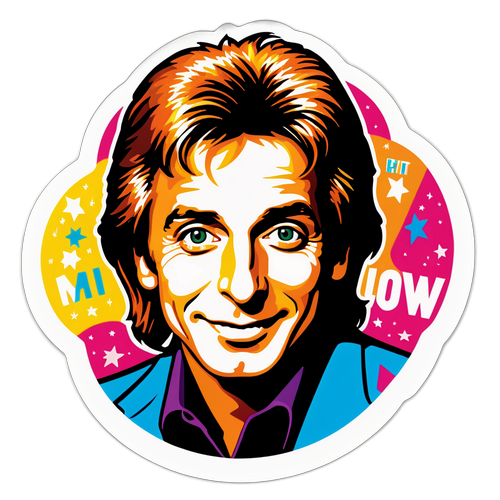 Nostalgic Barry Manilow Sticker