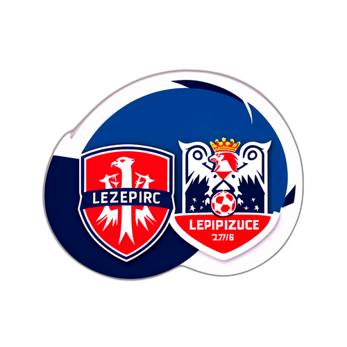 สติกเกอร์ที่แสดงถึงการแข่งขันระหว่าง RB Leipzig และ Bayern Munich