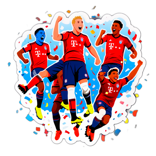 Jucători Bayern sărbătorind un gol