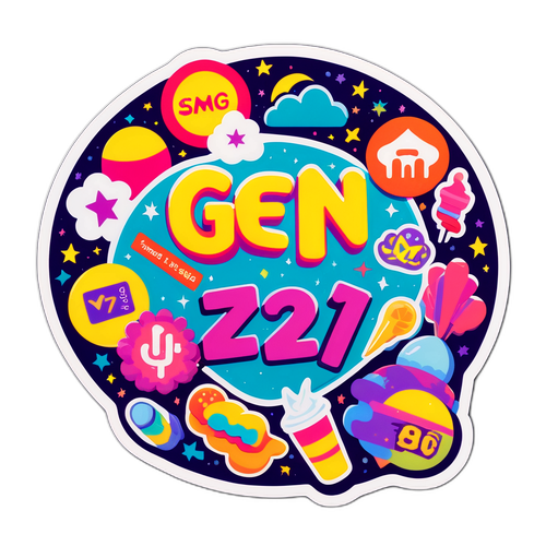 Whimsical 'Gen Z Years' Sticker